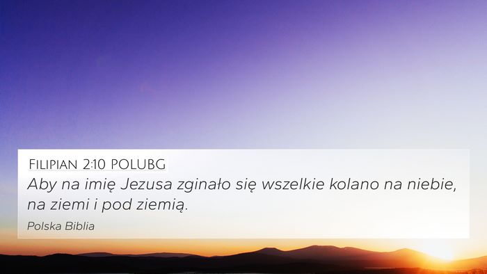 Filipian 2:10 POLUBG Bible Verse Image