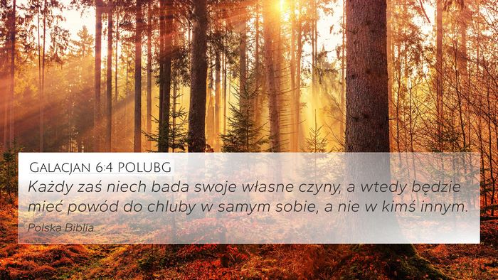 Galacjan 6:4 POLUBG Bible Verse Image