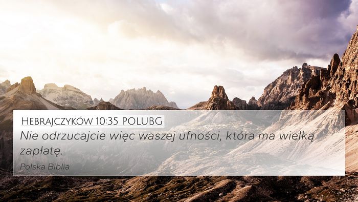 Hebrajczyków 10:35 POLUBG Bible Verse Image