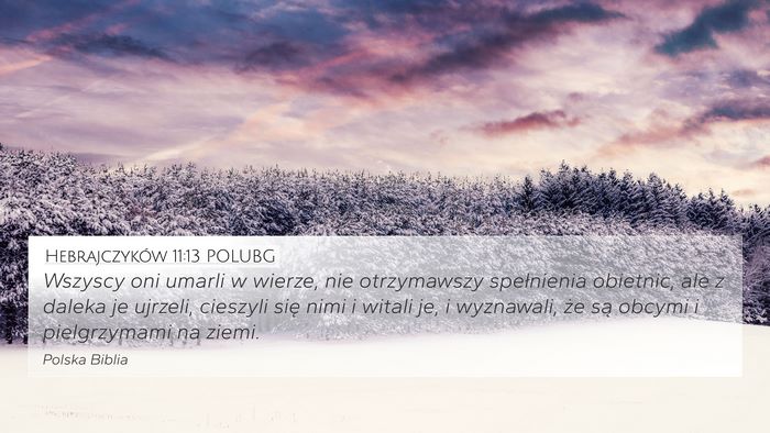 Hebrajczyków 11:13 POLUBG Bible Verse Image