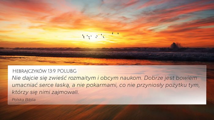 Hebrajczyków 13:9 POLUBG Bible Verse Image