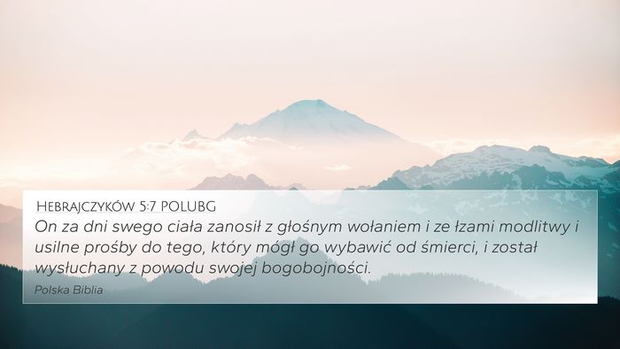 Hebrajczyków 5:7 POLUBG Bible Verse Image