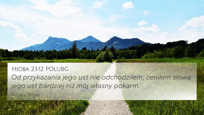 Hioba 23:12 POLUBG Bible Verse Image