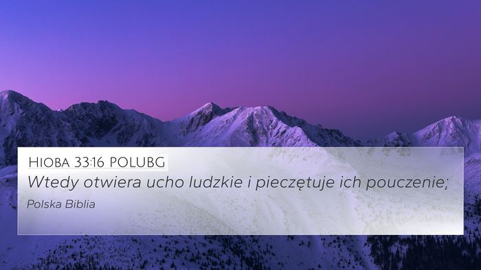 Hioba 33:16 POLUBG Bible Verse Image