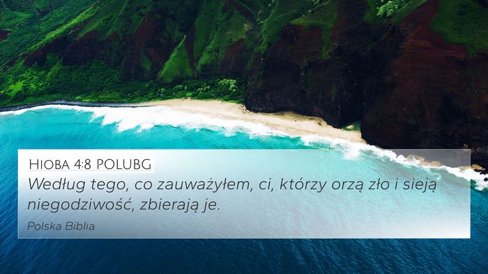Hioba 4:8 POLUBG Bible Verse Image