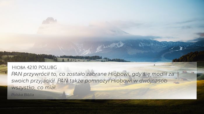 Hioba 42:10 POLUBG Bible Verse Image