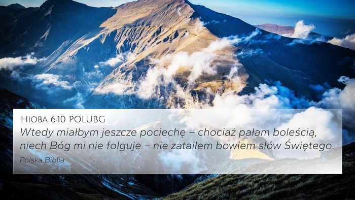 Hioba 6:10 POLUBG Bible Verse Image