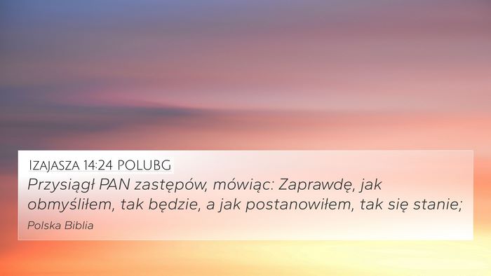 Izajasza 14:24 POLUBG Bible Verse Image