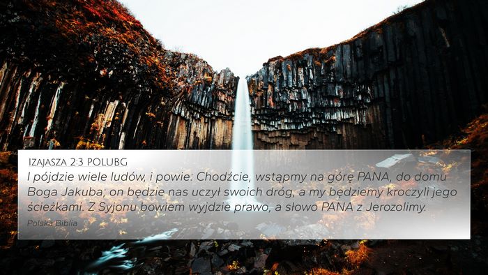 Izajasza 2:3 POLUBG Bible Verse Image