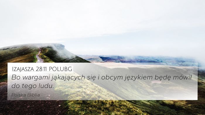 Izajasza 28:11 POLUBG Bible Verse Image