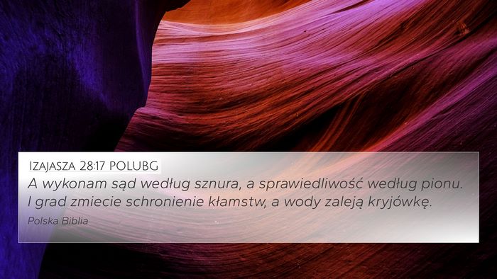 Izajasza 28:17 POLUBG Bible Verse Image