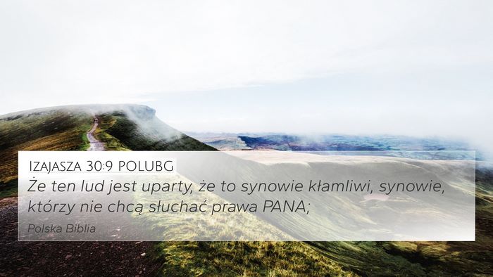 Izajasza 30:9 POLUBG Bible Verse Image