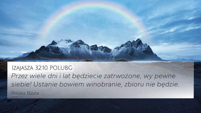 Izajasza 32:10 POLUBG Bible Verse Image