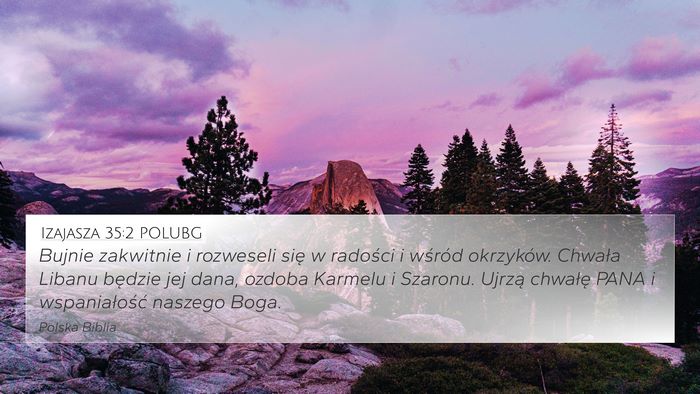 Izajasza 35:2 POLUBG Bible Verse Image