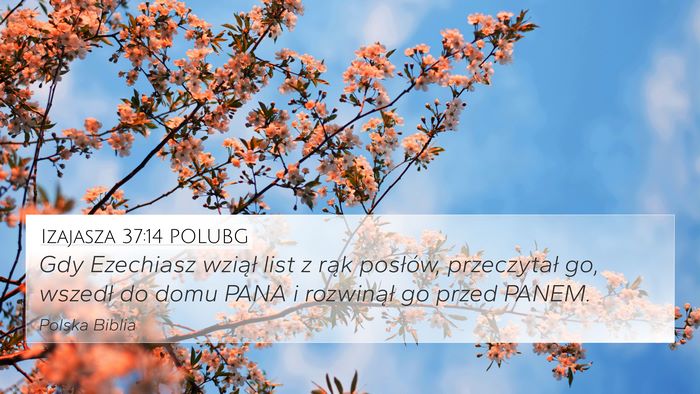 Izajasza 37:14 POLUBG Bible Verse Image