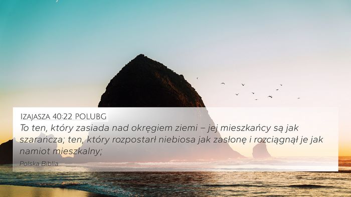 Izajasza 40:22 POLUBG Bible Verse Image