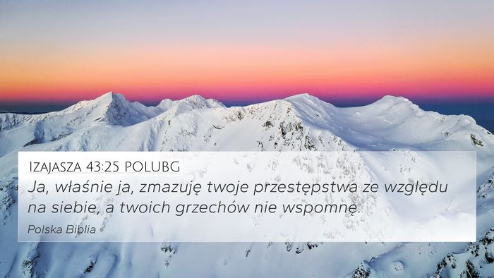 Izajasza 43:25 POLUBG Bible Verse Image