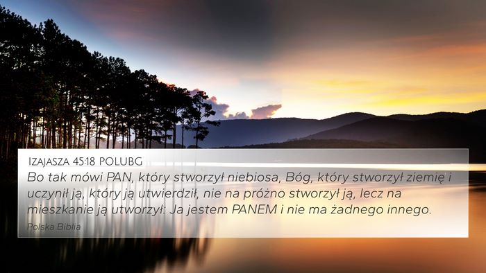 Izajasza 45:18 POLUBG Bible Verse Image