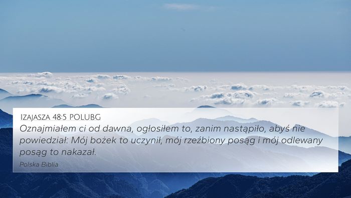 Izajasza 48:5 POLUBG Bible Verse Image