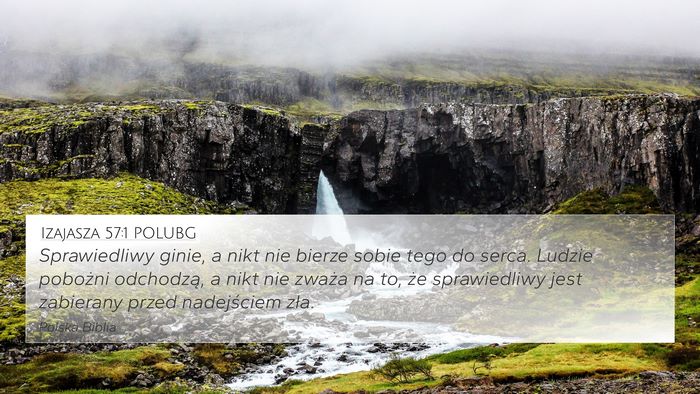 Izajasza 57:1 POLUBG Bible Verse Image