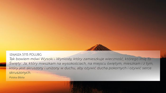 Izajasza 57:15 POLUBG Bible Verse Image