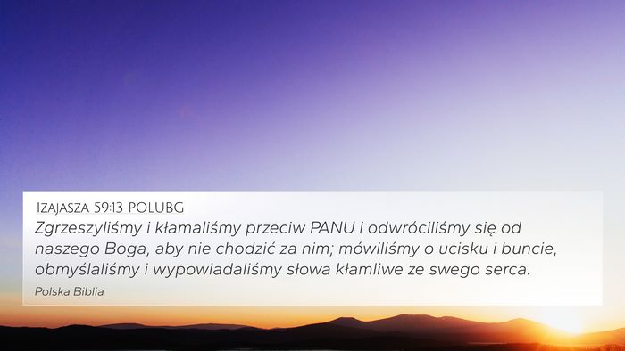 Izajasza 59:13 POLUBG Bible Verse Image