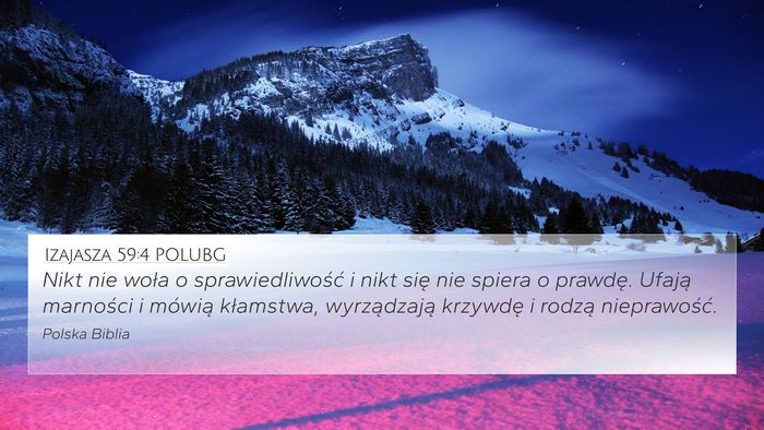 Izajasza 59:4 POLUBG Bible Verse Image