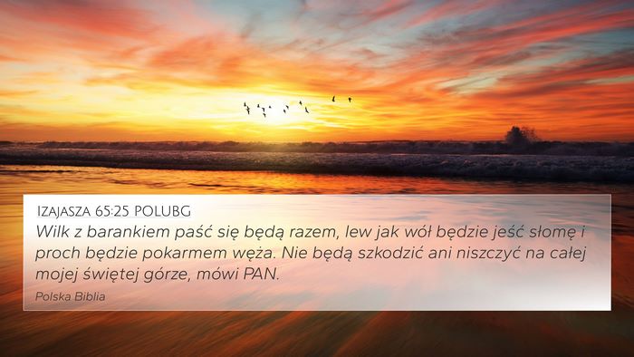 Izajasza 65:25 POLUBG Bible Verse Image