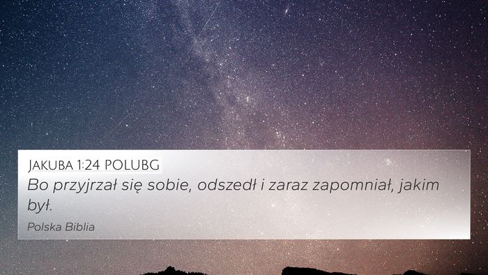 Jakuba 1:24 POLUBG 4K Wallpaper - Bo przyjrzał się sobie, odszedł i zaraz - 4K Wallpaper Bible Verse