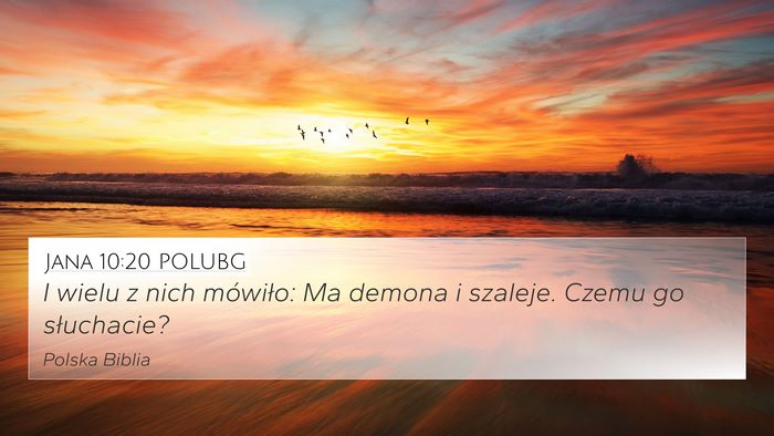 Jana 10:20 POLUBG Bible Verse Image