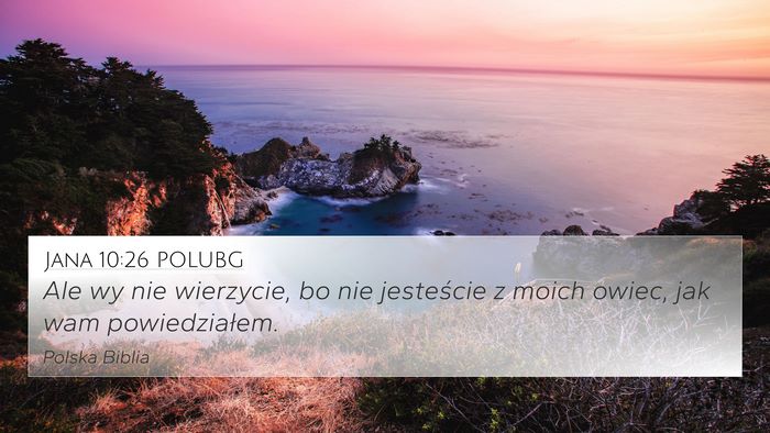 Jana 10:26 POLUBG Bible Verse Image