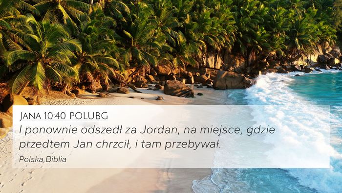 Jana 10:40 POLUBG Bible Verse Image