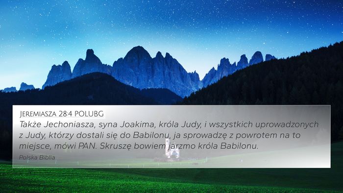 Jeremiasza 28:4 POLUBG Bible Verse Image