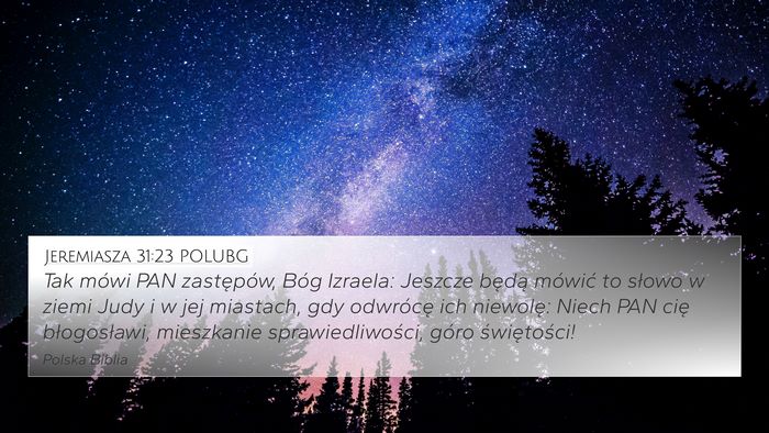 Jeremiasza 31:23 POLUBG Bible Verse Image