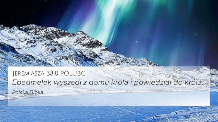 Jeremiasza 38:8 POLUBG Bible Verse Image