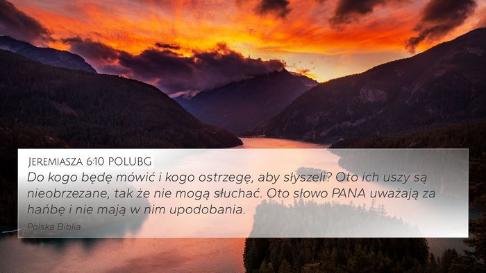 Jeremiasza 6:10 POLUBG Bible Verse Image