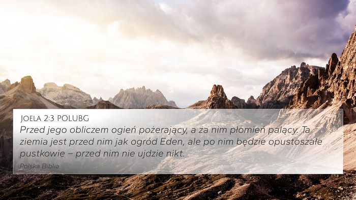 Joela 2:3 POLUBG Bible Verse Image