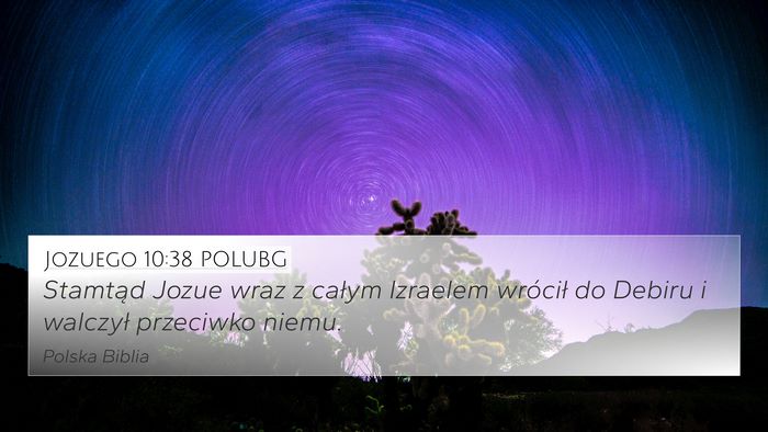 Jozuego 10:38 POLUBG Bible Verse Image