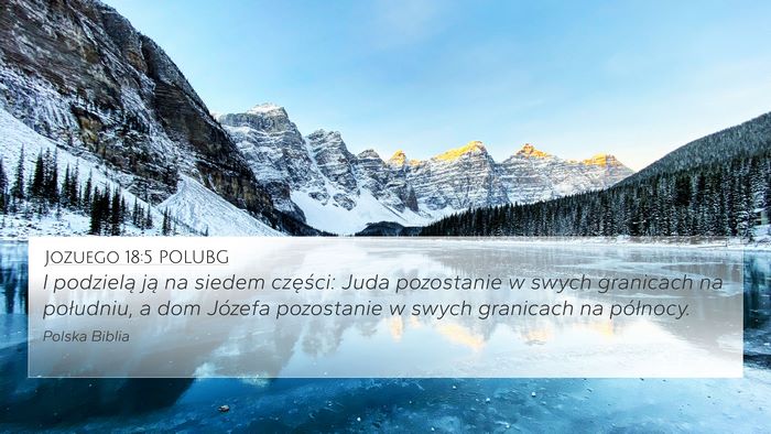 Jozuego 18:5 POLUBG Bible Verse Image