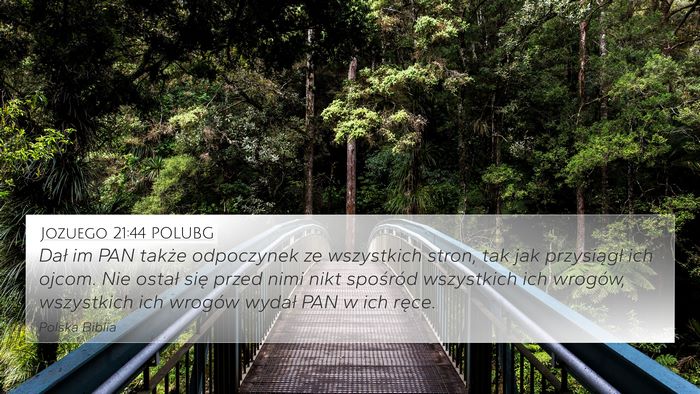 Jozuego 21:44 POLUBG Bible Verse Image