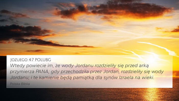 Jozuego 4:7 POLUBG Bible Verse Image