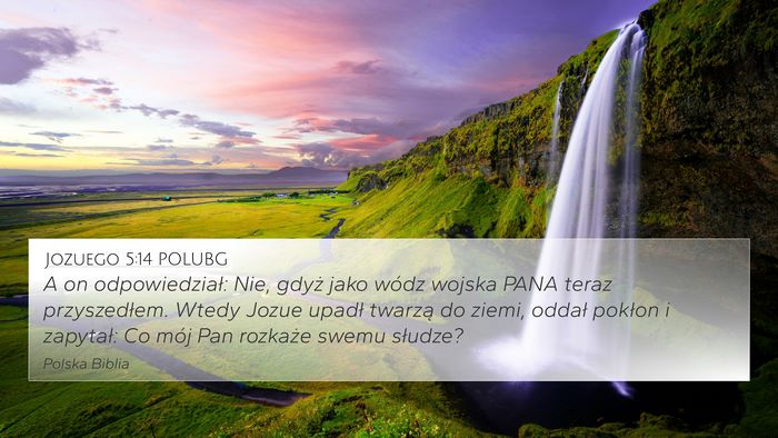 Jozuego 5:14 POLUBG Bible Verse Image