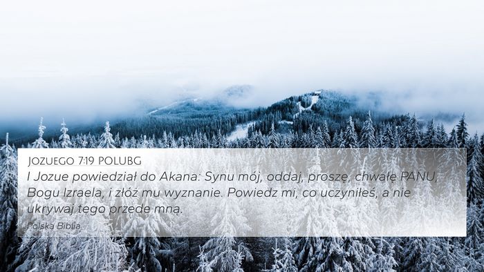 Jozuego 7:19 POLUBG Bible Verse Image