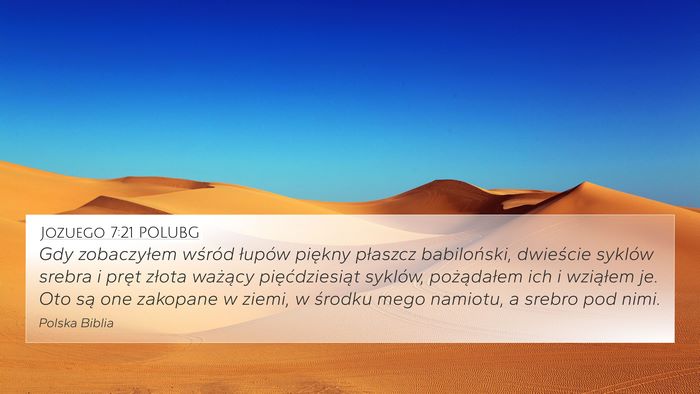 Jozuego 7:21 POLUBG Bible Verse Image