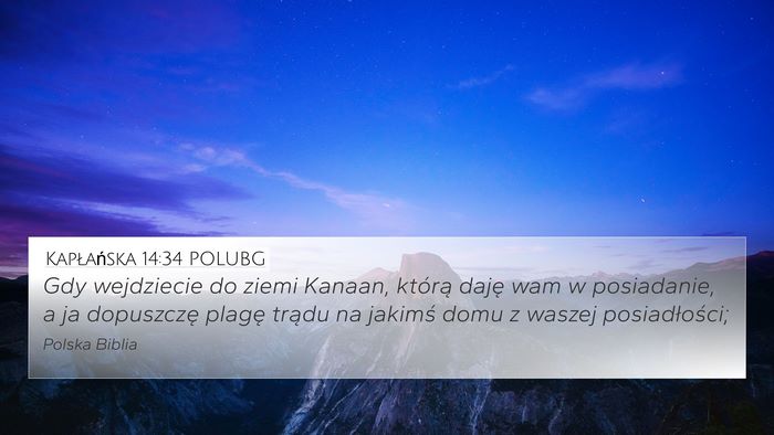 Kapłańska 14:34 POLUBG Bible Verse Image