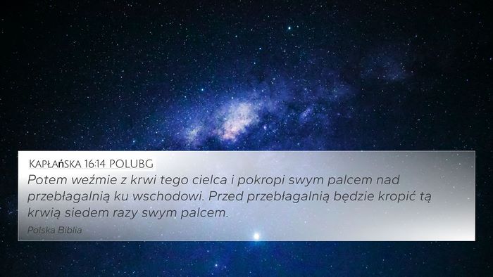 Kapłańska 16:14 POLUBG Bible Verse Image