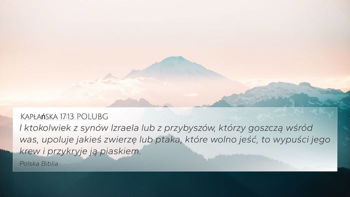 Kapłańska 17:13 POLUBG Bible Verse Image