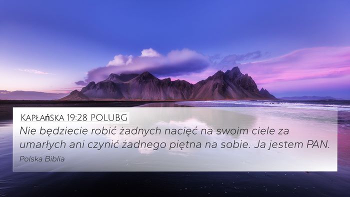 Kapłańska 19:28 POLUBG Bible Verse Image