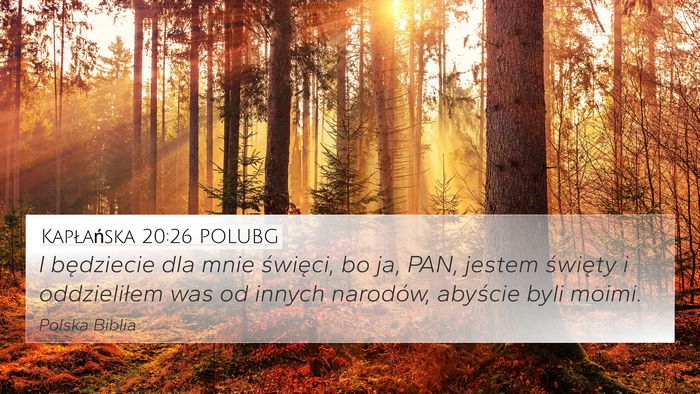 Kapłańska 20:26 POLUBG Bible Verse Image