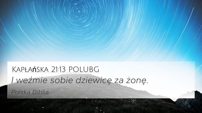 Kapłańska 21:13 POLUBG Bible Verse Image